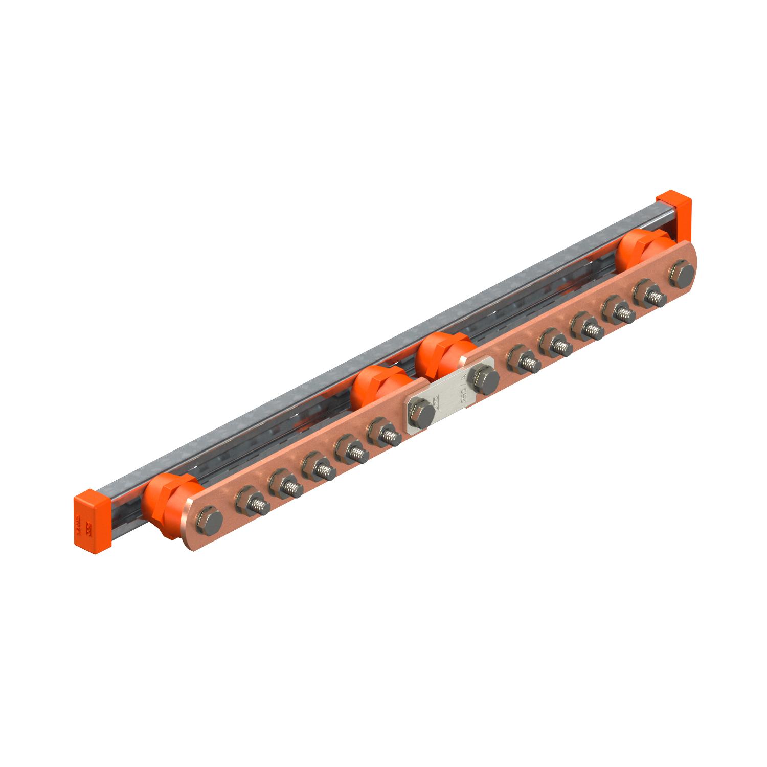Barra equipotencial BigBar / 5 +5 conexões CU 5+5 x M10 Cobre