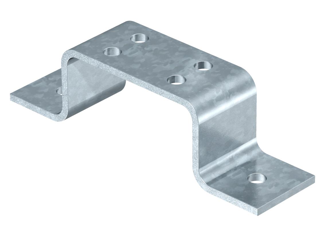 Placa de terra para 6 cabos 50x5mm Aço Galvanizado por imersão a quente após maquinação