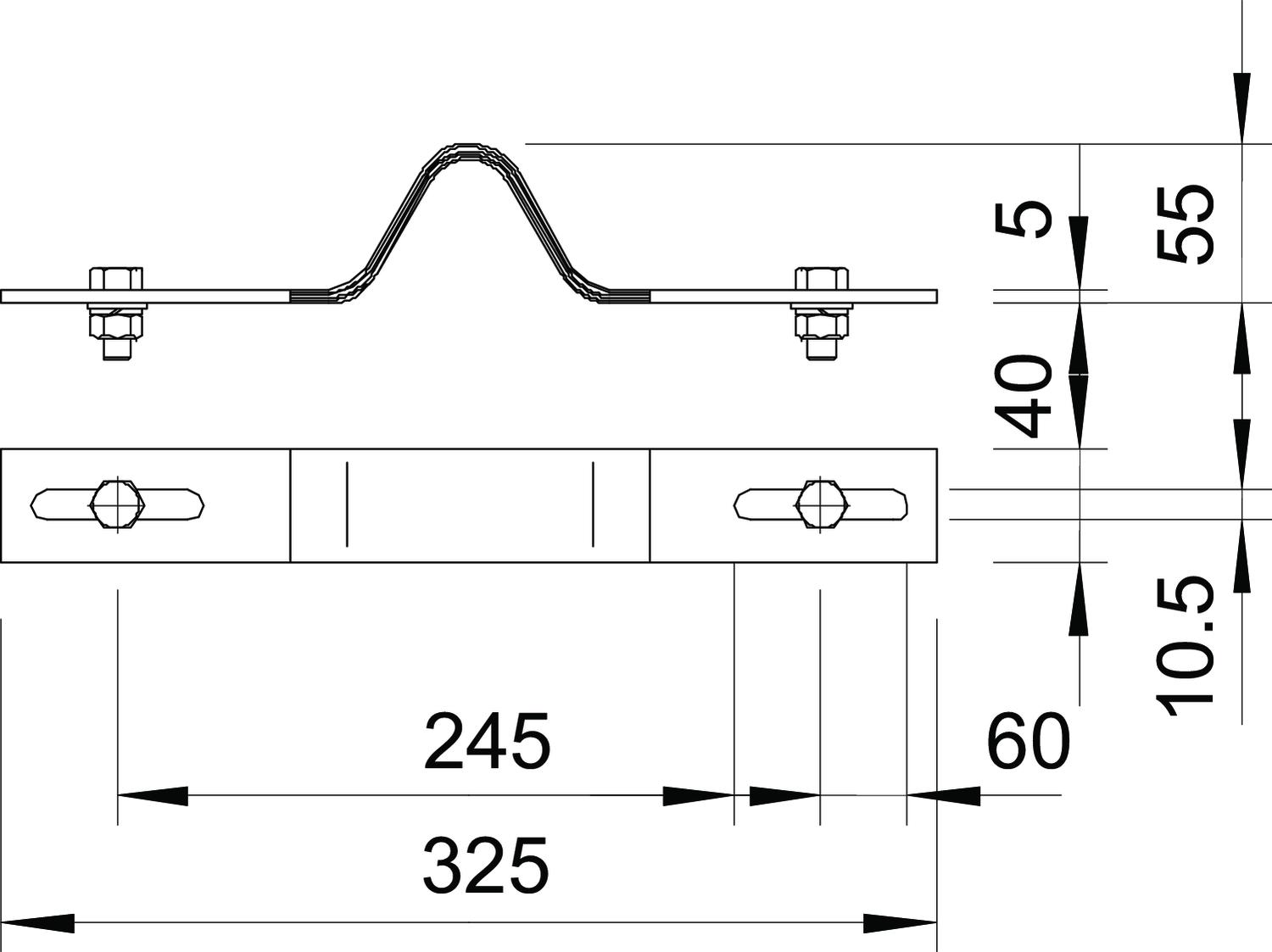 Junta de expansão 40x5mm Alumínio – Imagem 2 de 3