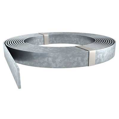 Fita de aço Rolo de 30m e 25kg 30x3,5mm Aço Galvanizado por imersão a quente após maquinação