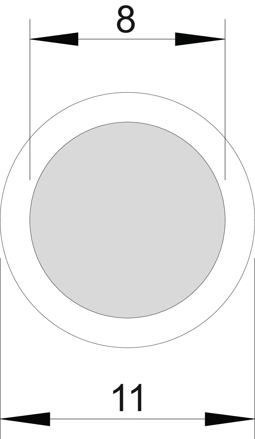 Cabo de terras revestimento sem halogênio 8mm Alumínio branco creme RAL 9001 – Imagem 2 de 3