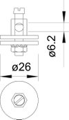 Terminal de ligação 1/2" Latão niquelado