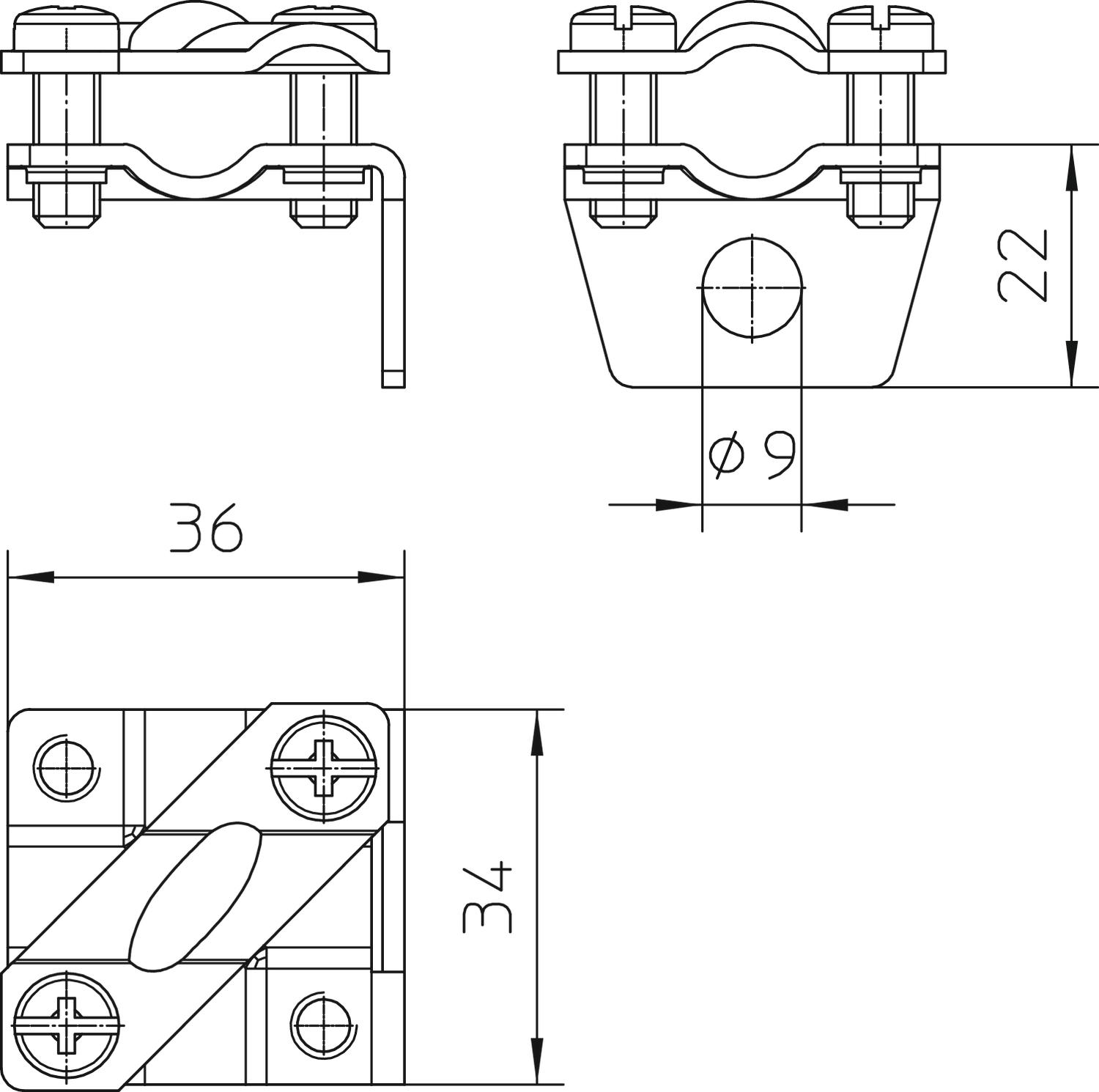 Ligador de terra universal M6 Aço inoxidável, livre de ferrugem A2 1.4301 – Imagem 2 de 3