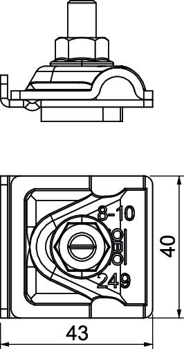 Universal earthing clamp PV 8-10mm Aço inoxidável, livre de ferrugem A2 1.4301 – Imagem 2 de 6