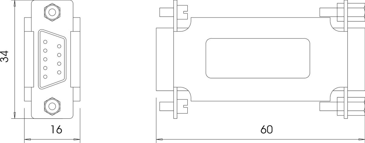 Proteção fina para interface V24 S-SUB 9 12V – Imagem 2 de 3