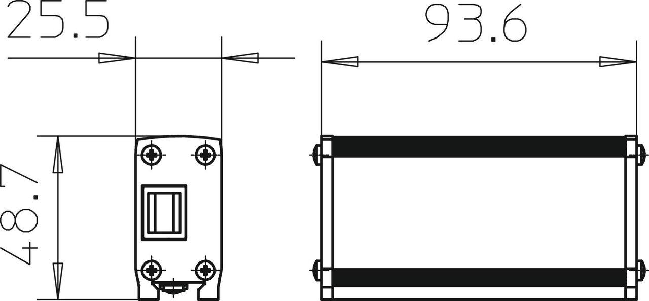 Net Defender proteção básica para Classe E/CAT6 65V Alumínio cinzento prateado RAL 7001 – Imagem 2 de 3