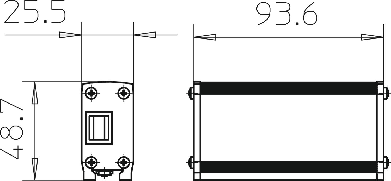 Net Defender proteção básica para Classe E/CAT6 65V Alumínio cinzento prateado RAL 7001 – Imagem 2 de 3
