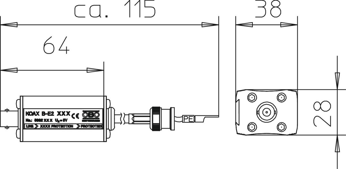 Dispositivo de proteção fina para redes coaxiais 6.2V – Imagem 2 de 3