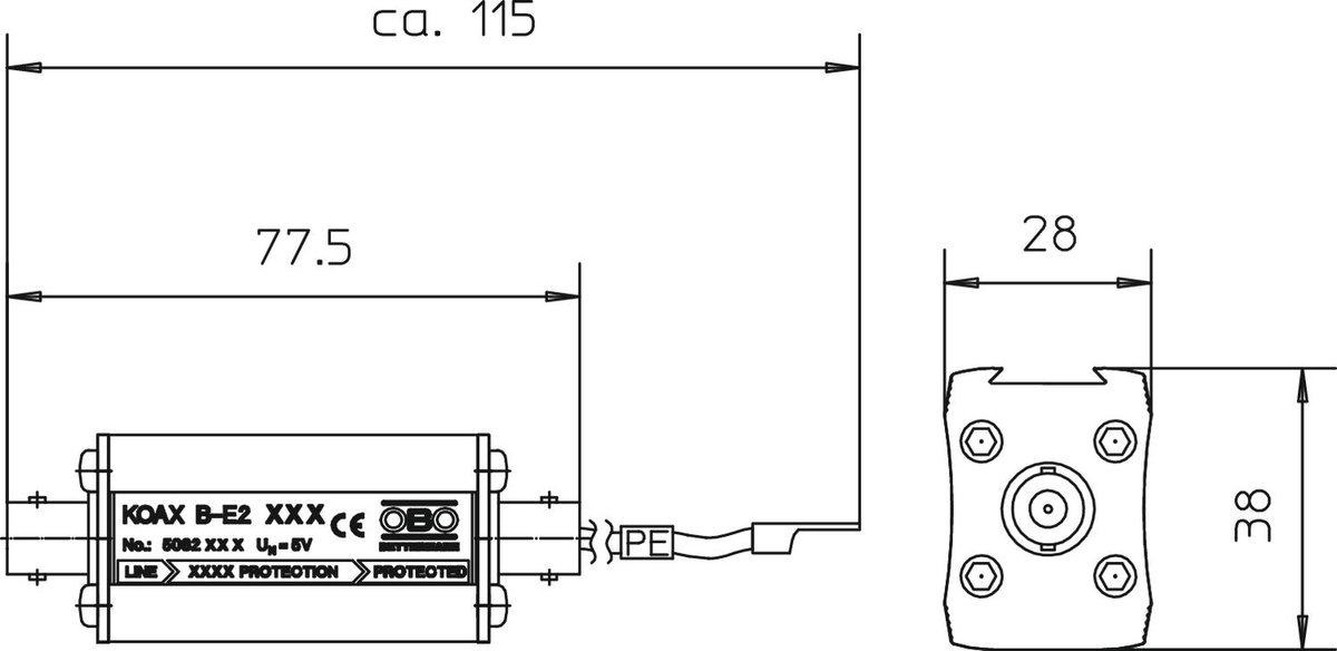 Dispositivo de proteção fina para CCTV 6.2V – Imagem 2 de 3