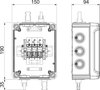 Caixa completa 1x1 FV-String em 1 WR-MPP+MC4 1000V DC cinzento claro RAL 7035