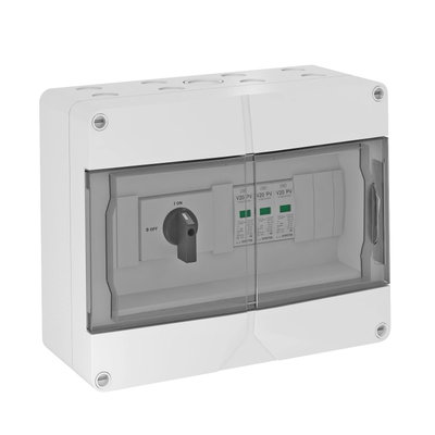 Caixa completa 2 FV-String com seccionador 1000V DC cinzento claro RAL 7035
