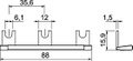 Copper bridge step width 35.6 mm 35,8mm