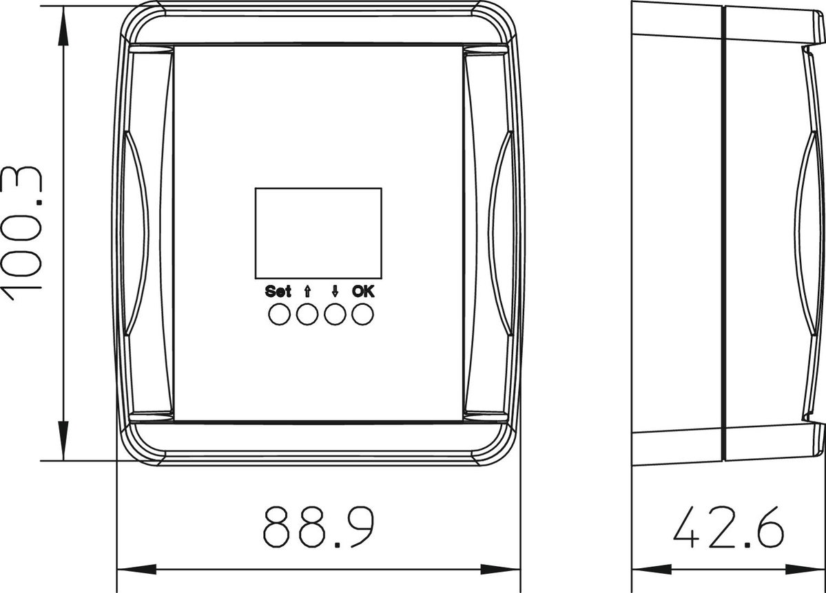 Contador de descargas com data e hora 140x89x43 Plástico – Imagem 2 de 3