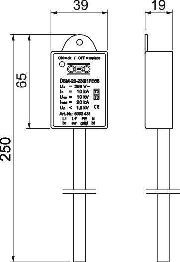Descarregador de sobretensões para lâmpadas LED com 1 fase 230V – Imagem 2 de 3