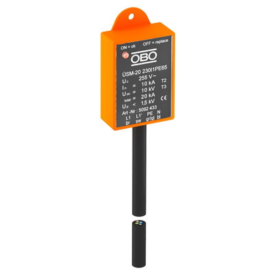 Descarregador de sobretensões para lâmpadas LED com 1 fase 230V