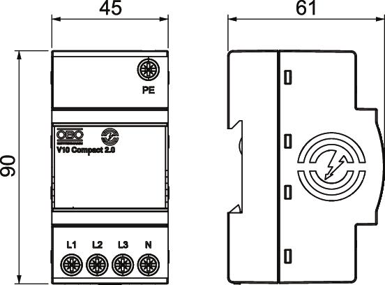 Descarregador sobretensões V10 Compact 2.0 255V – Imagem 2 de 2