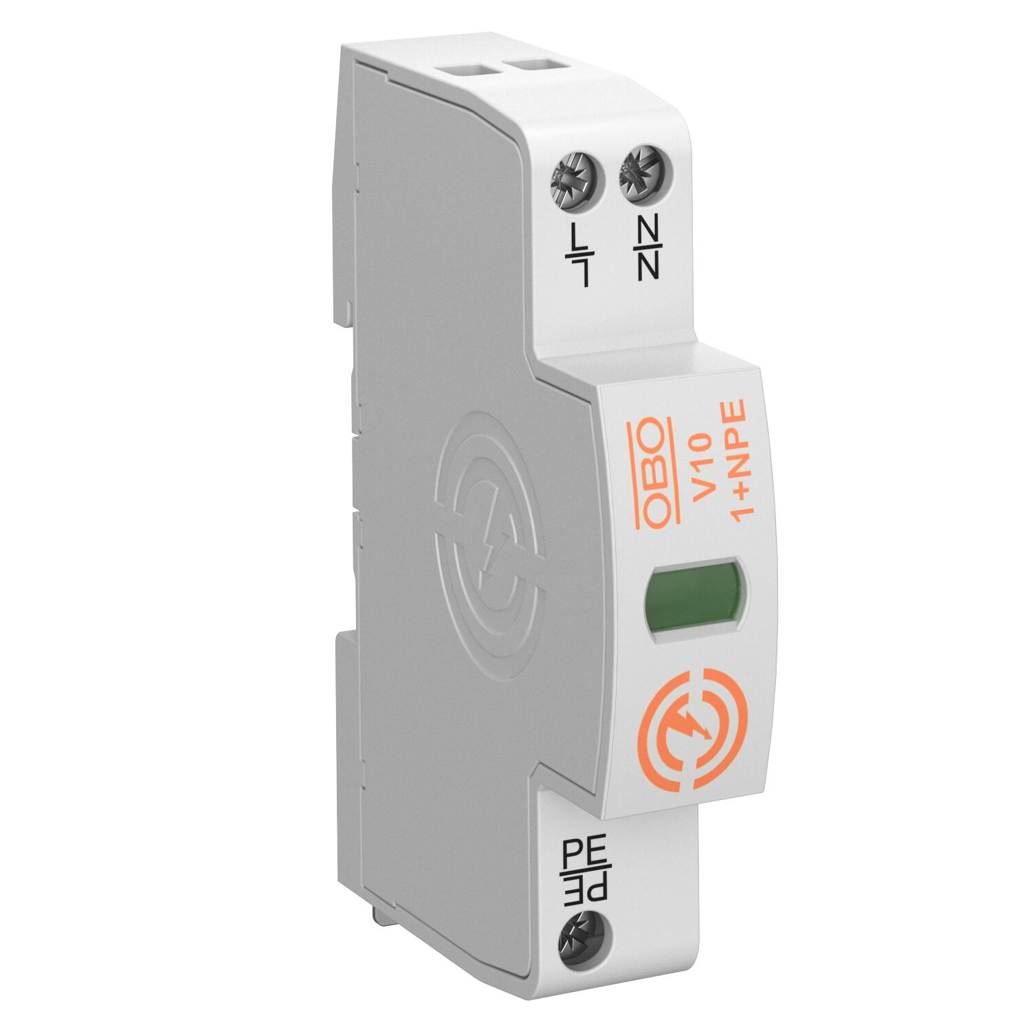 Surge arrester V10 Compact, 1-pole with NPE 255V