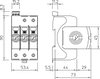 Descarregador combinado V50 3 polos com sinalização remota 385V Poliamida