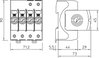 Descarregador combinado V50 3 polos com NPE 385V Poliamida