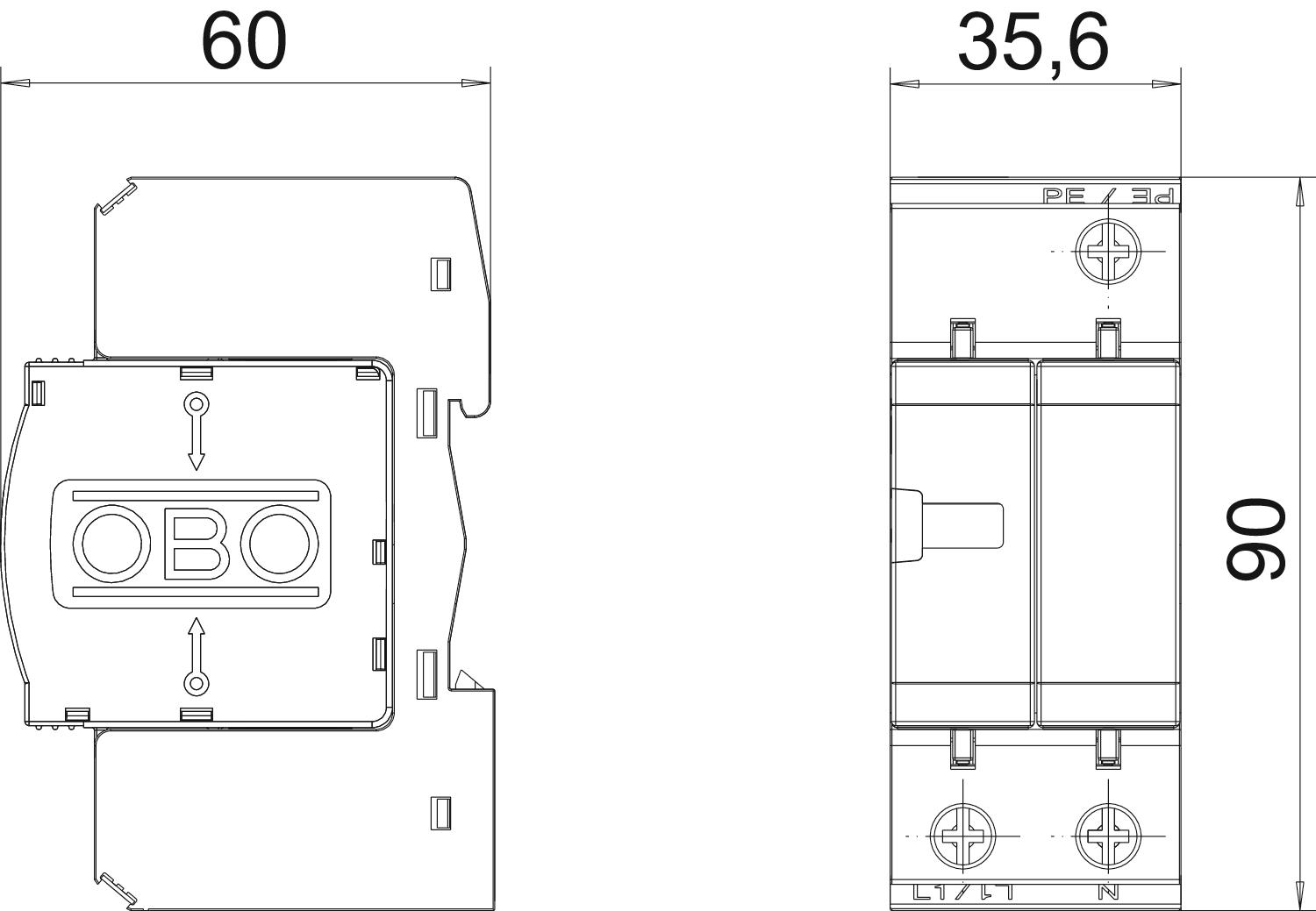 Descarregador combinado V50 1 polo + NPE com sinal remoto 280V – Imagem 2 de 3