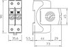 Descarregador sobretensões V20 2 polos 150V