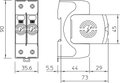 Descarregador sobretensões V20 2 polos 150V