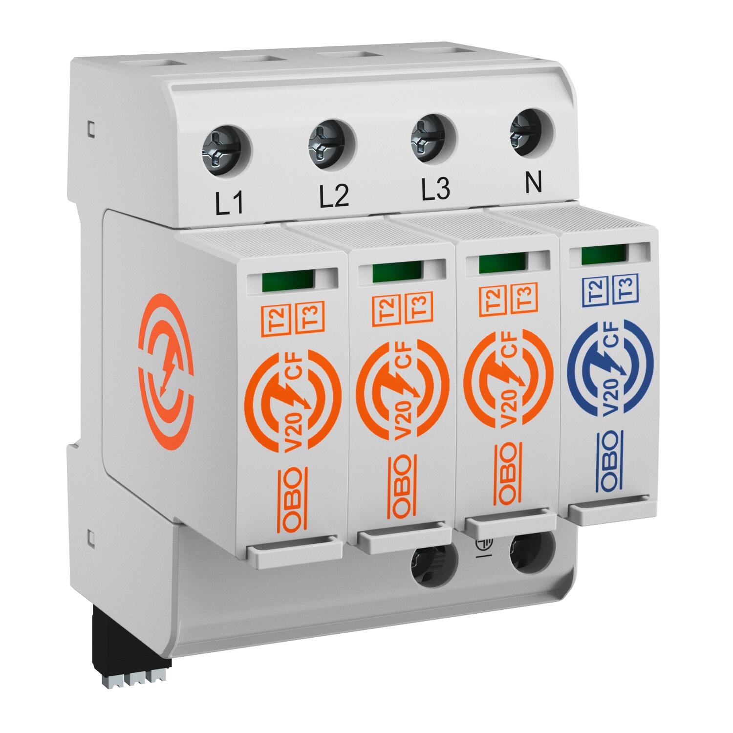 SurgeController V20 3-pole with NPE and RS 300V