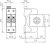Descarregador sobretensões V20 1 polo com NPE + sinal remoto 280V