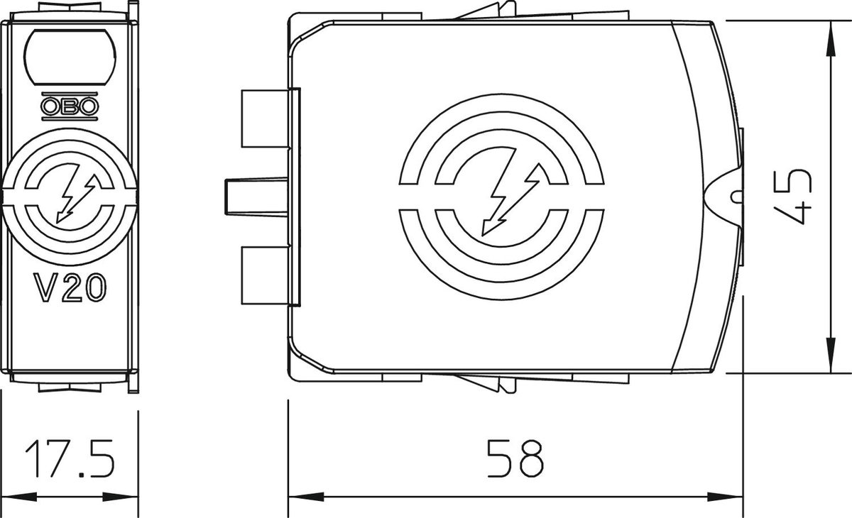 Descarregador sobretensões V20 Módulo de substituição 385V – Imagem 2 de 3