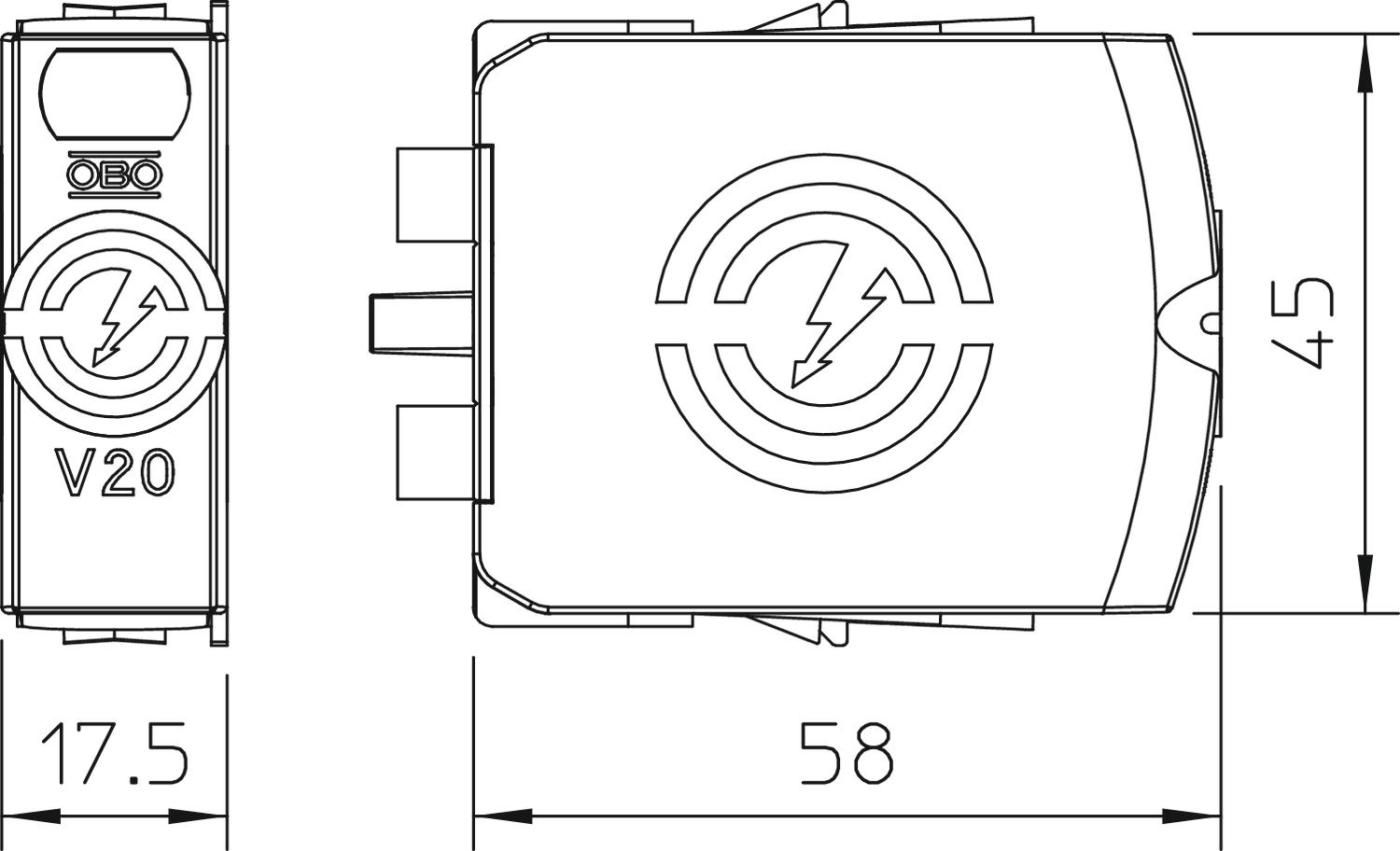 Descarregador sobretensões V20 Módulo de substituição 385V – Imagem 2 de 3