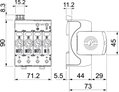 Descarregador sobretensões V20 4 polos s/corrente fuga+NPE+FS 280V