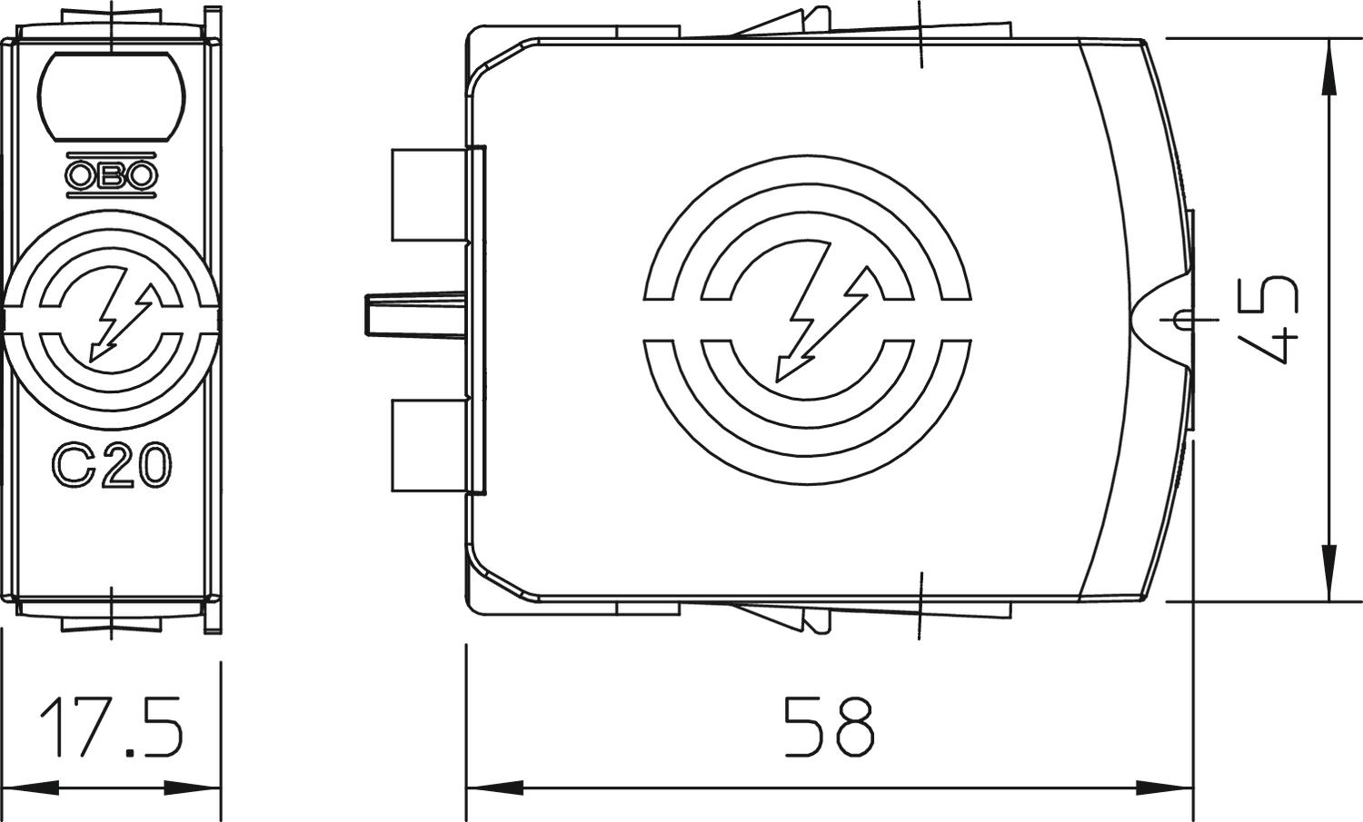 Descarregador sobretensões MPE Módulo de substituição 255V – Imagem 2 de 3