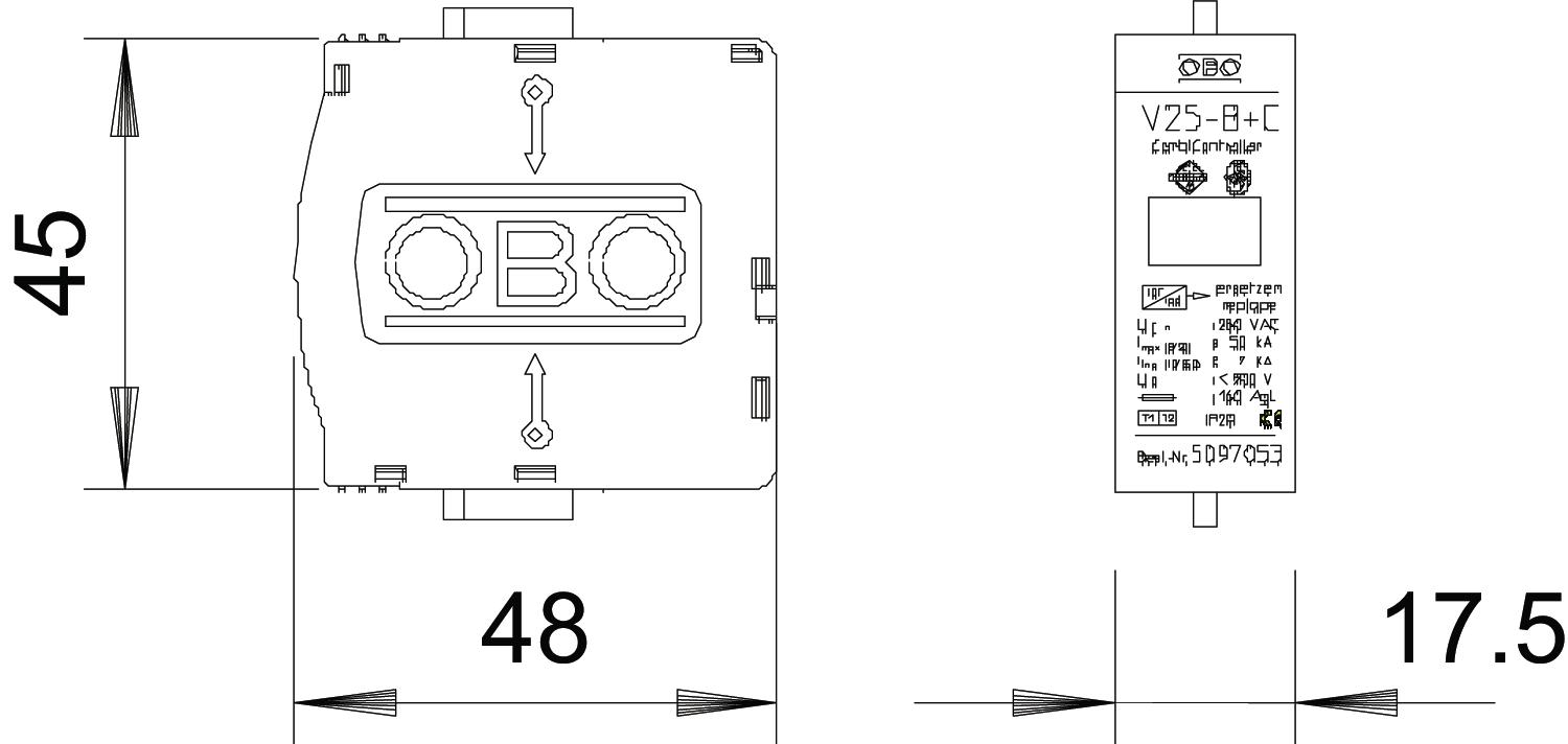 Descarregador Módulo de substituição N/PE 255V – Imagem 2 de 3
