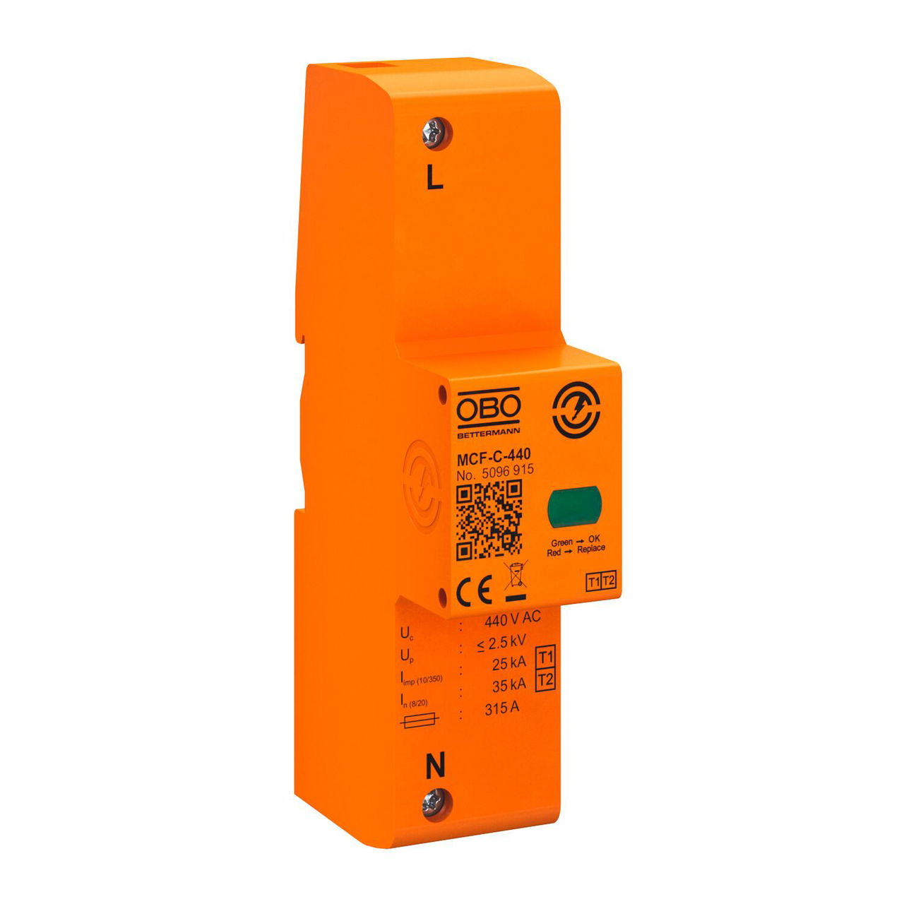 Descarregador 440V cor-de-laranja