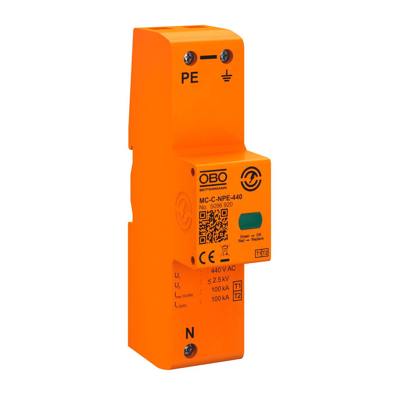 Descarregador N/PE 440V azul