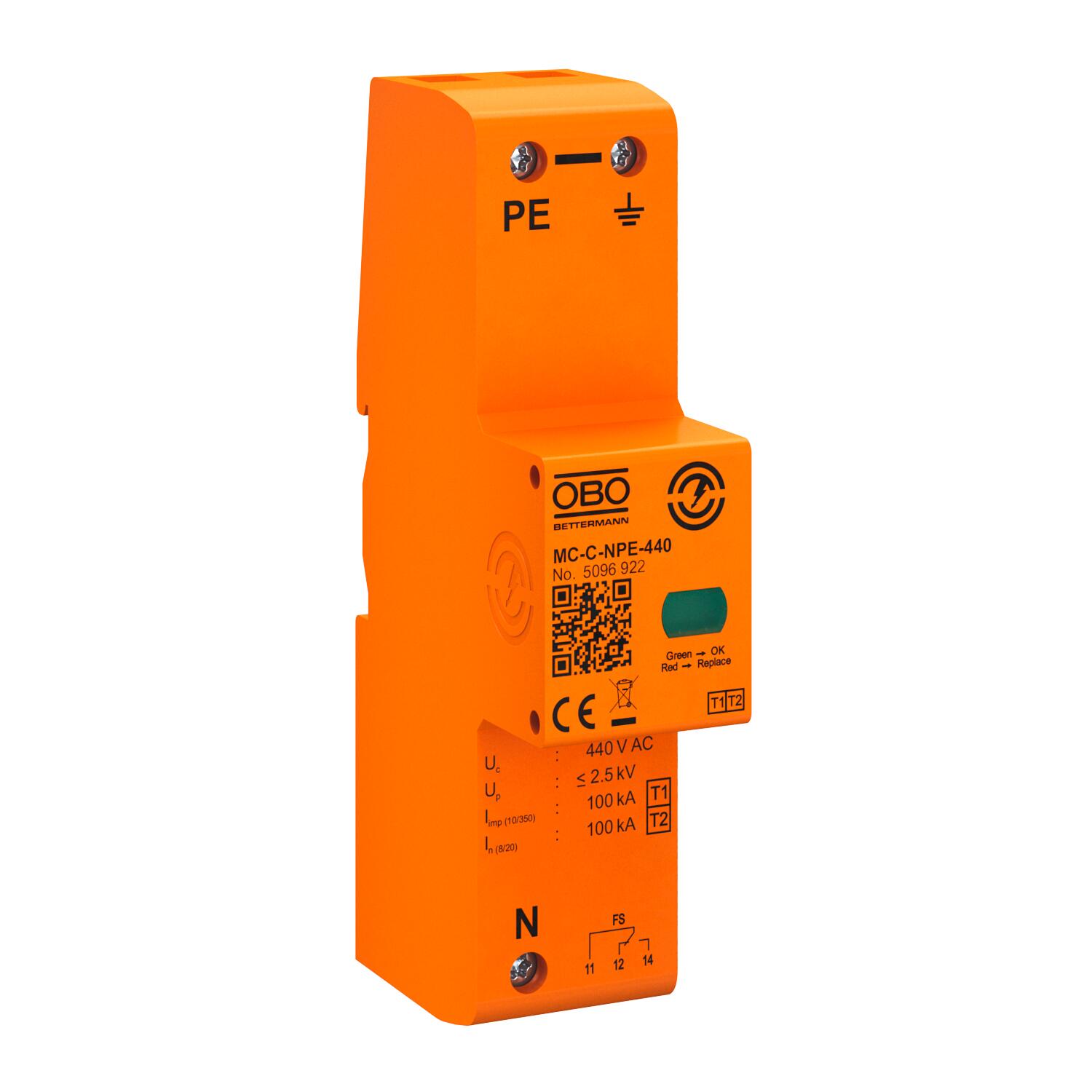 Descarregador N/PE 440V azul