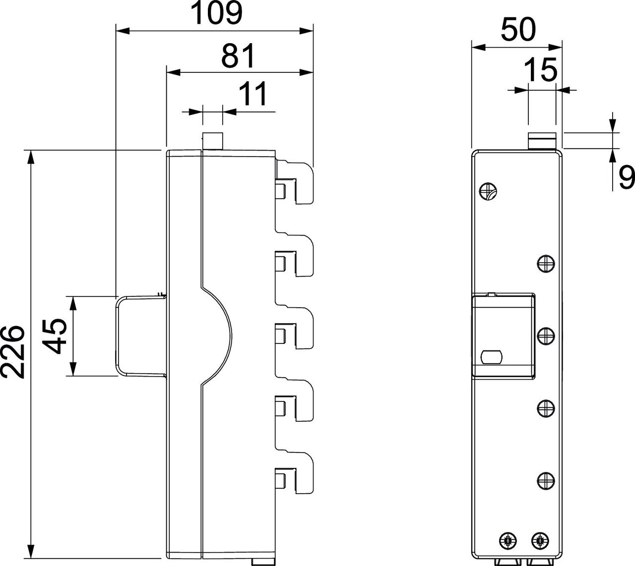 Descarregador de sobretensões 3 polos com NPE + sinal remoto 255V – Imagem 2 de 3