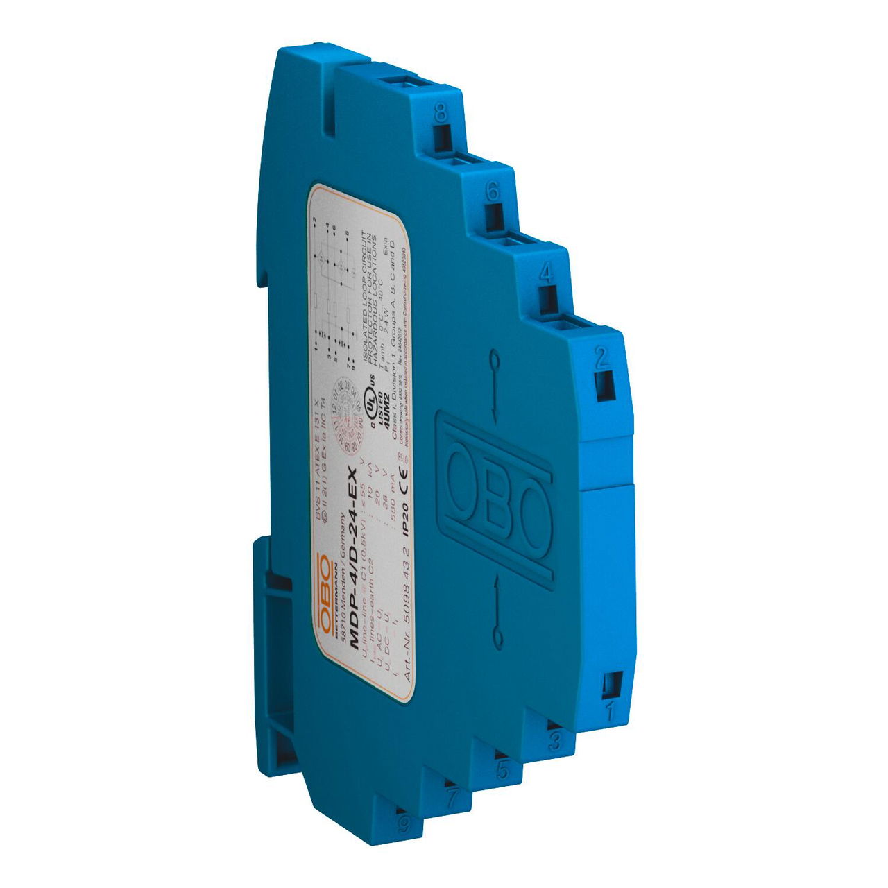 Dispositivo de proteção para aplicações de proteção Ex 24V azul