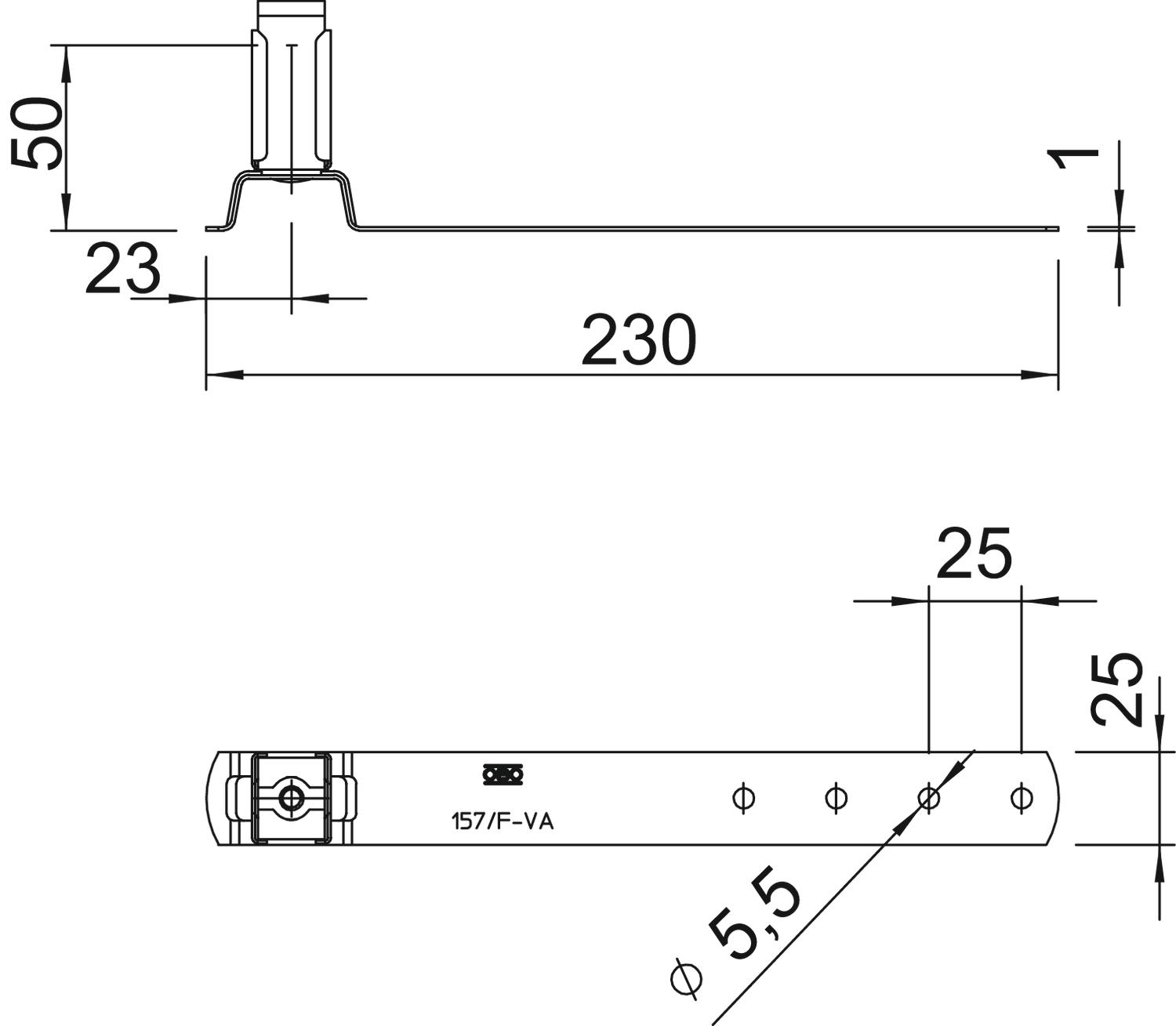 Abraçadeira de telhado 35 mm Aço inoxidável, livre de ferrugem A2 1.4301 – Imagem 2 de 3