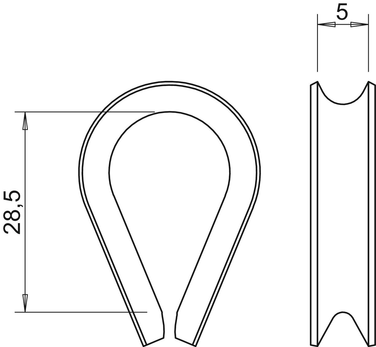 Olhal 4mm Aço eletrogalvanizado – Imagem 2 de 2