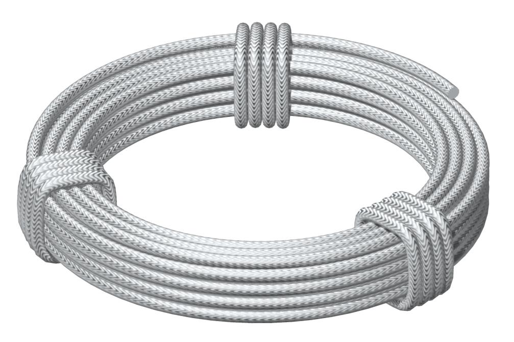 Cabo de aço com núcleo do cânhamo 6mm Aço eletrogalvanizado