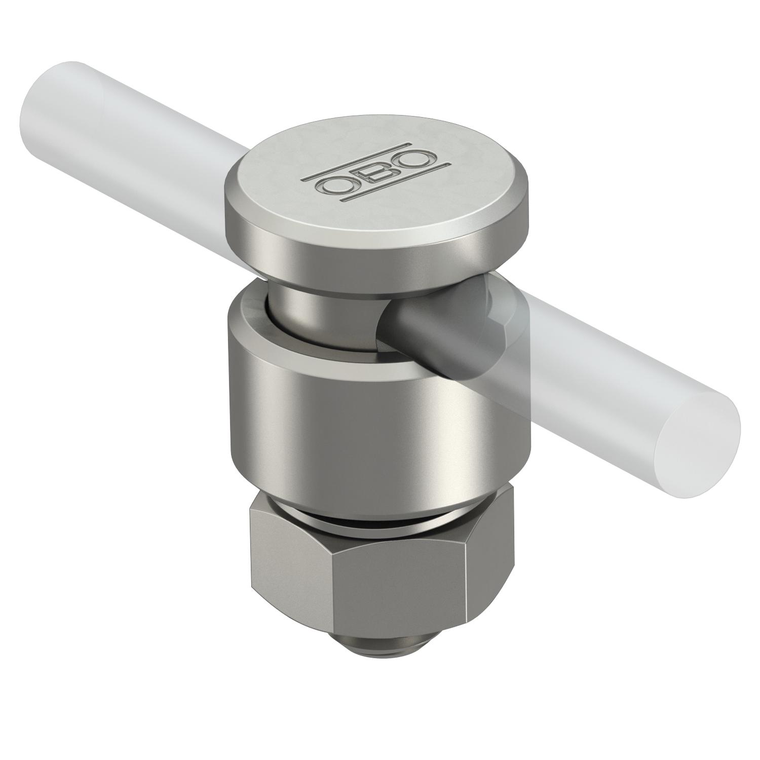 Connection terminal for round conductors 8-10mm Aço inoxidável A4 1.4404