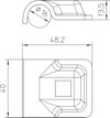 Terminal RD 16 48x40mm Aço inoxidável, livre de ferrugem A2 1.4301