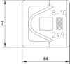 Terminal RD 8-10 em alumínio 44x44mm Alumínio