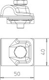 União rápida Vario 50x40mm Aço inoxidável, livre de ferrugem A2 1.4301