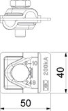União rápida 200kA Vario 50x40mm Aço inoxidável, livre de ferrugem A2 1.4301