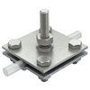 Cruzeta fita/cabo com perno roscado M10x45 8-10mm Aço inoxidável, livre de ferrugem A2 1.4301 galvanizado a quente após maquinação / aço, inoxidável 1.4301