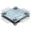 Cruzeta fita/fita sem placa intermédia 30mm Aço Galvanizado por imersão a quente após maquinação