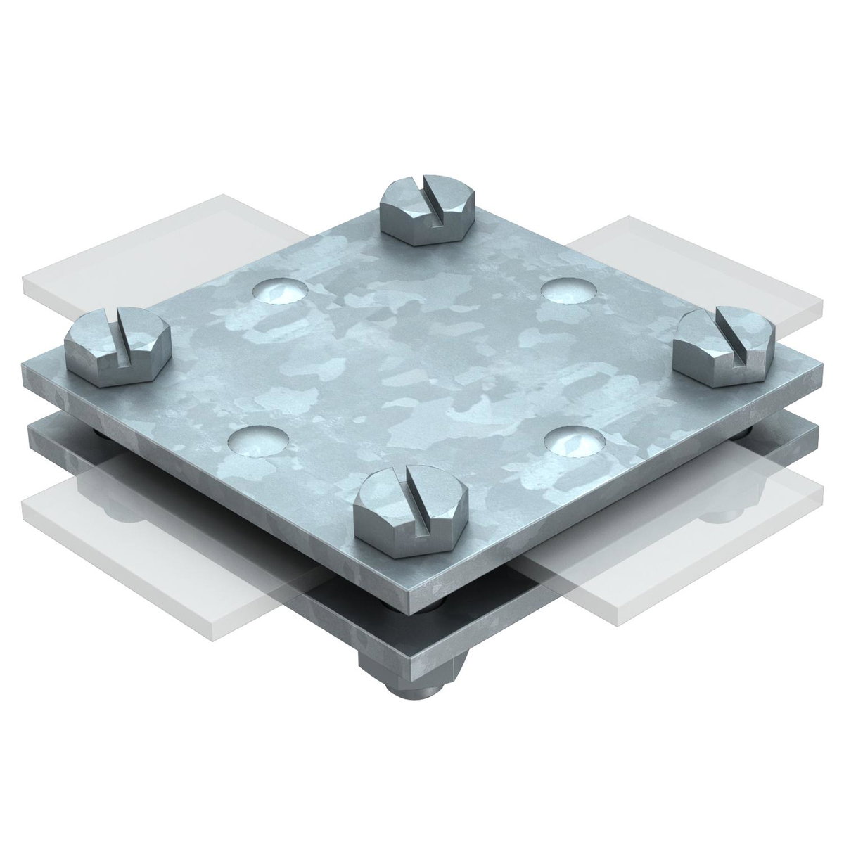 Cruzeta fita/fita sem placa intermédia 30mm Aço Galvanizado por imersão a quente após maquinação
