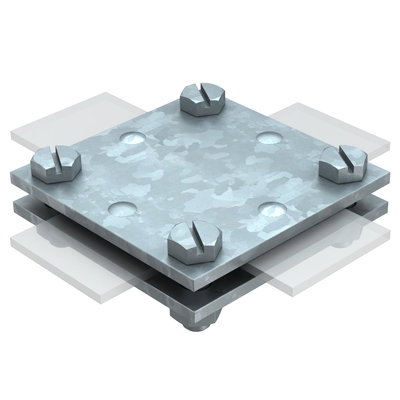 Cruzeta fita/fita sem placa intermédia 30mm Aço Galvanizado por imersão a quente após maquinação